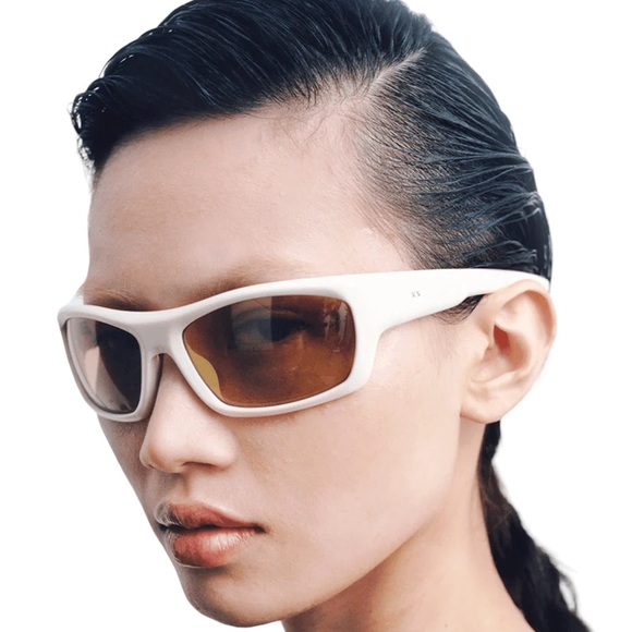LEXXOLA NEO WHITE ACELATE HONEY SUNGLASSES - Picture 1 of 11